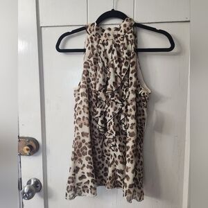 Animal Print Sleeveless Top